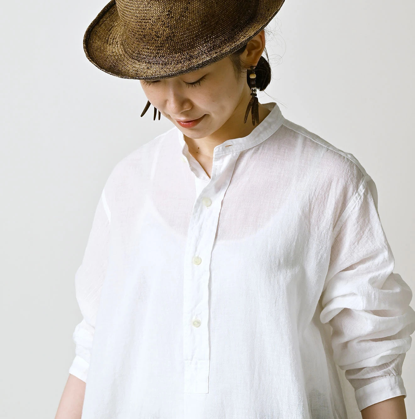 45R 45 Gauze 908 Henley Shirt - Image 11