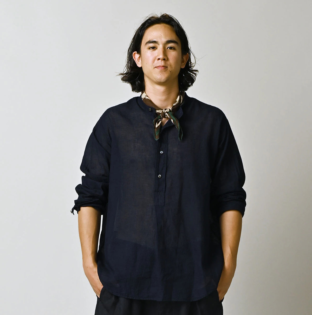 45R 45 Gauze 908 Henley Shirt