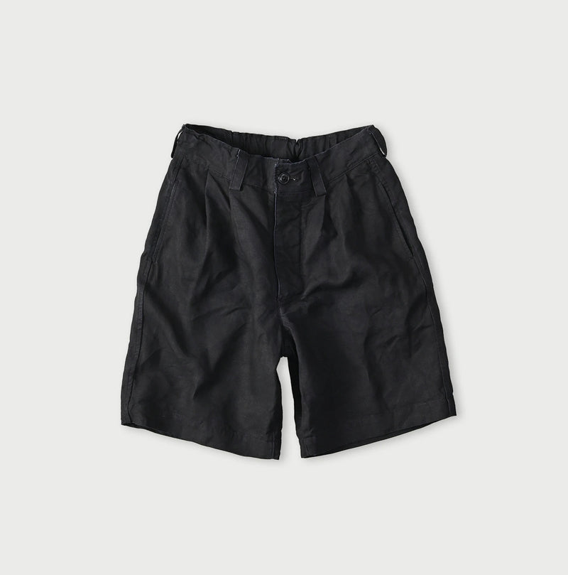 45R Indigo Linen 908 Pegtop Shorts - Image 1
