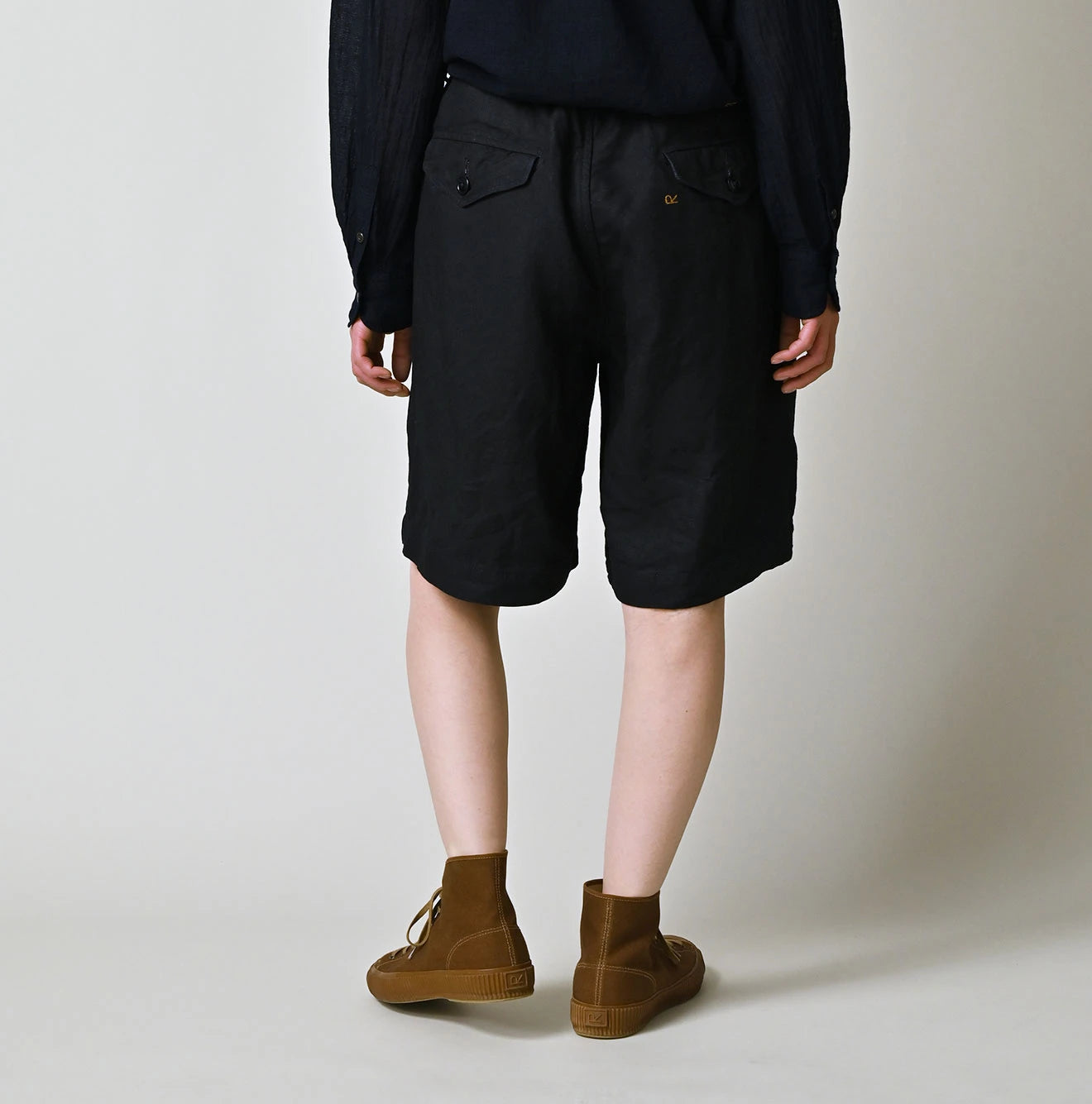 45R Indigo Linen 908 Pegtop Shorts - Image 6