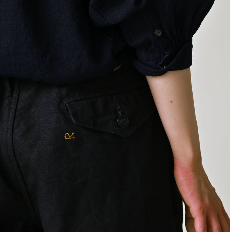 45R Indigo Linen 908 Pegtop Shorts - Image 13