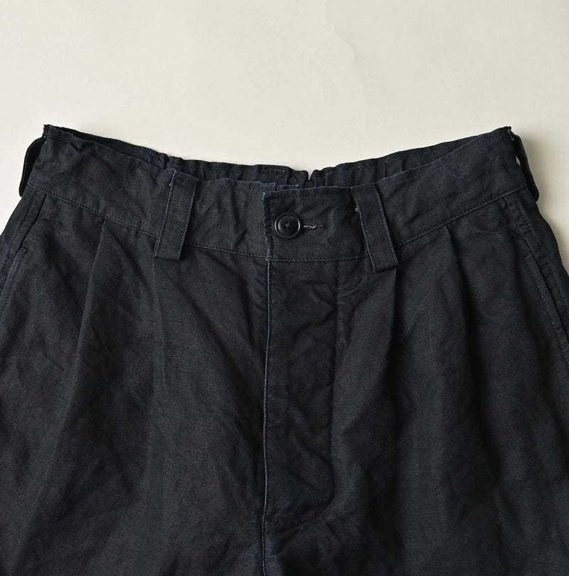 45R Indigo Linen 908 Pegtop Shorts - Image 15