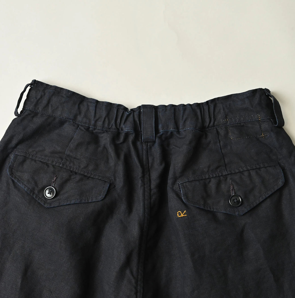45R Indigo Linen 908 Pegtop Shorts