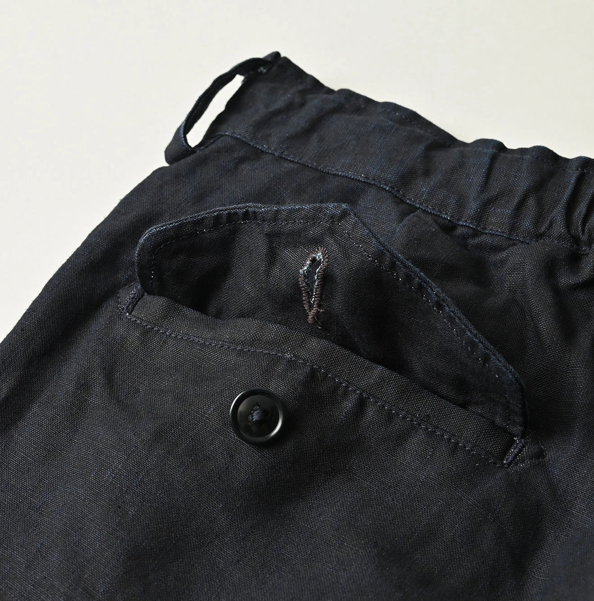 45R Indigo Linen 908 Pegtop Shorts