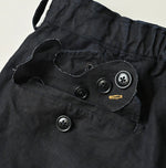 45R Indigo Linen 908 Pegtop Shorts