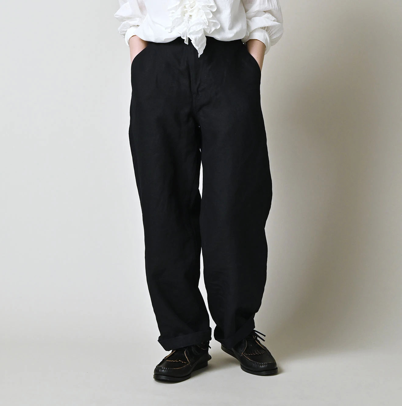 45R Indigo Linen 908 Easy Work Pants - Image 4