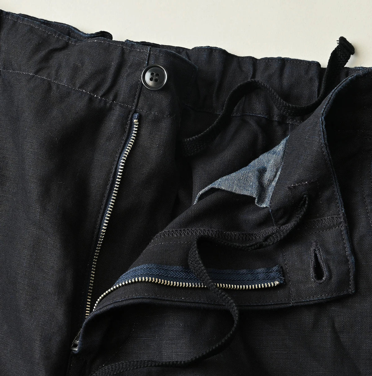 45R Indigo Linen 908 Easy Work Pants