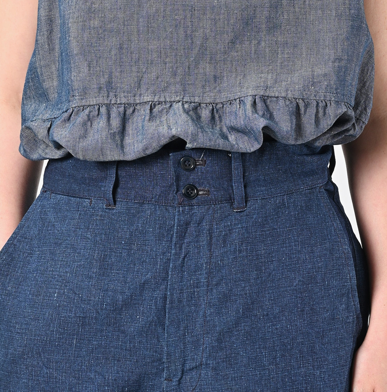 45R Indigo Linen 908 Nimes Pants - Image 10