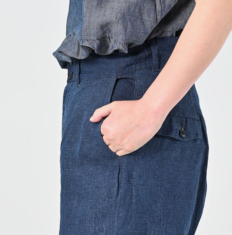 45R Indigo Linen 908 Nimes Pants - Image 11