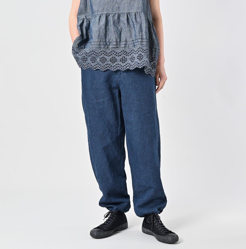 45R Indigo Linen 908 Nimes Pants - Image 4