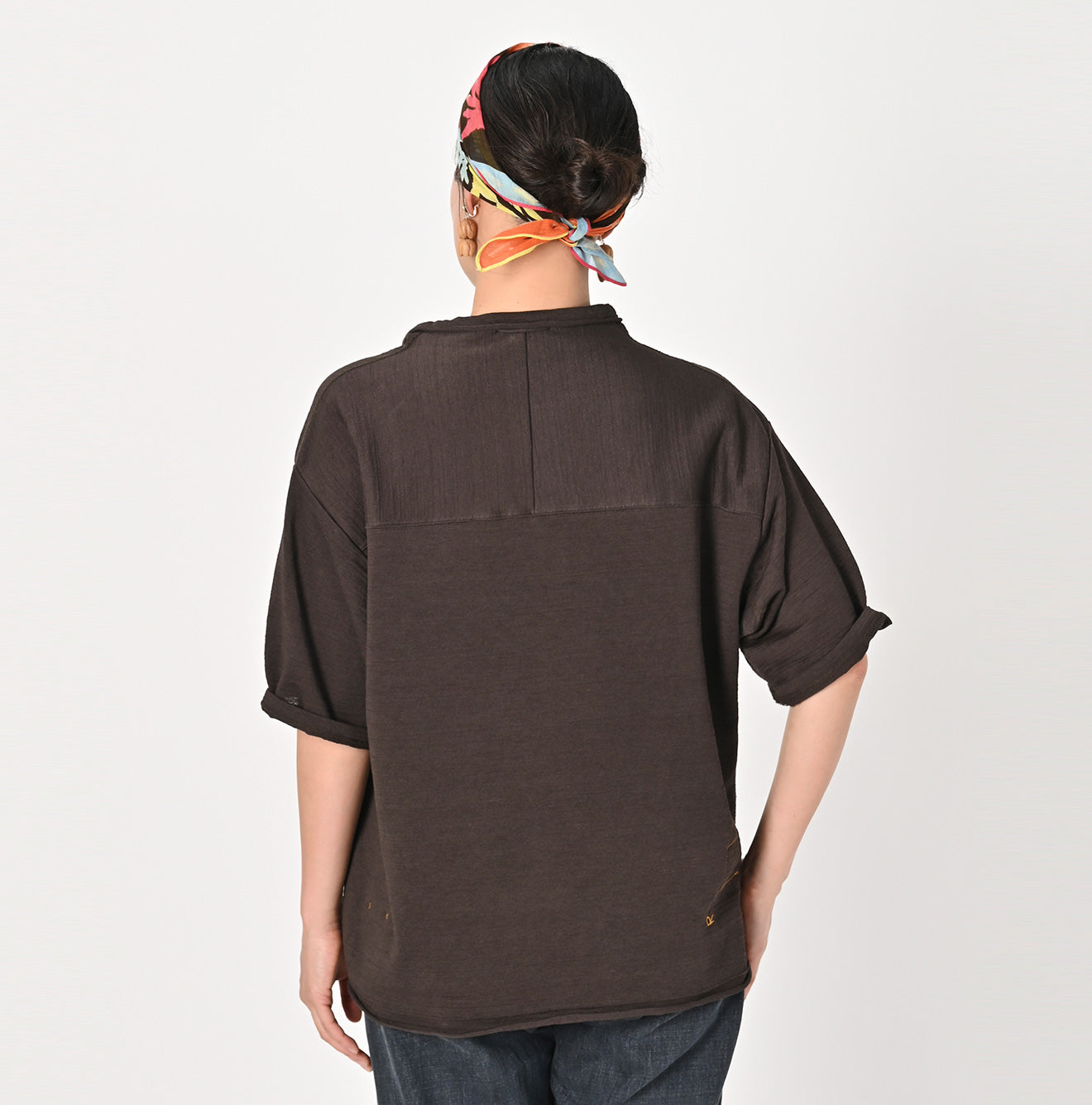Dekoboko Knit-sewn Outer T-shirt