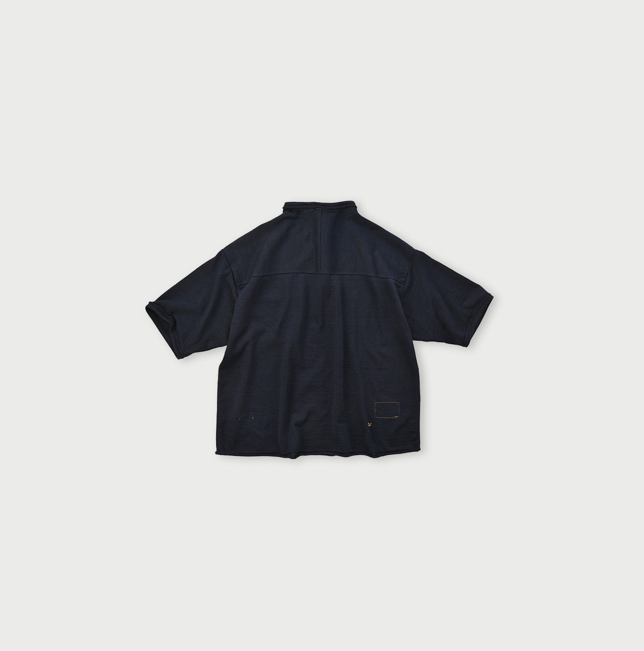 Indigo Dekoboko Knit sewn Outer T shirt 45R Global