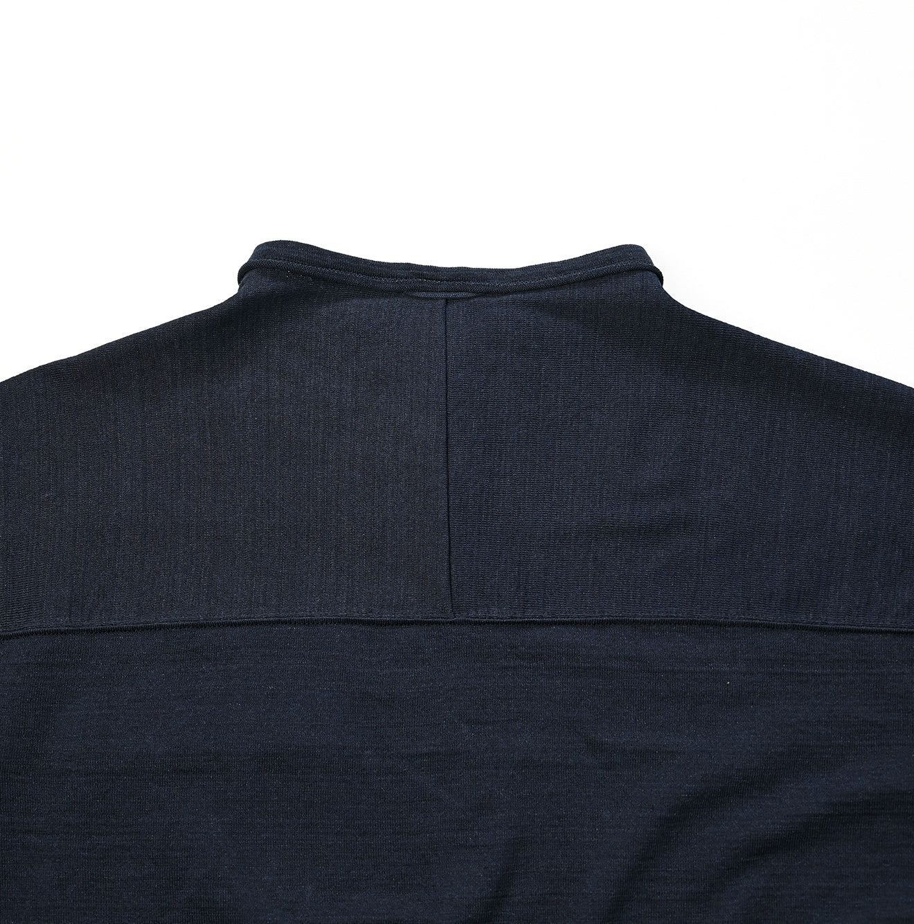 Indigo Dekoboko Knit-sewn Outer T-shirt