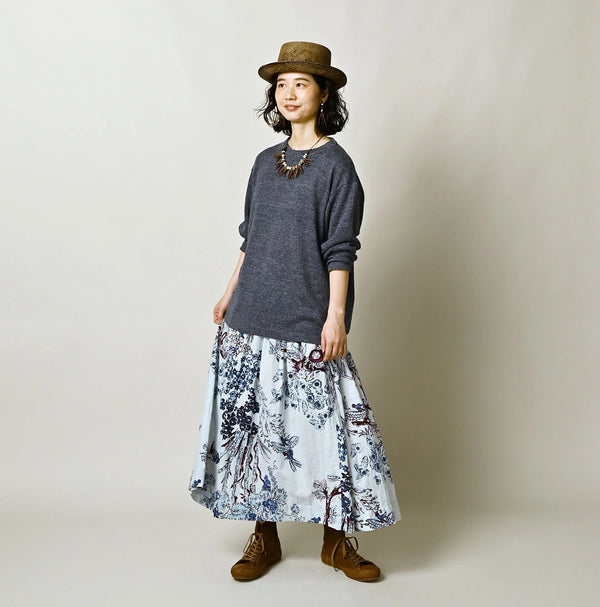 45R Linen Super Gauze Ocean T-shirt