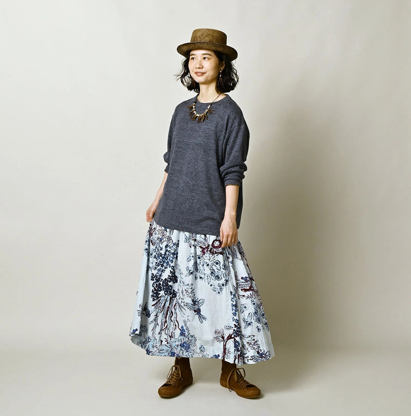 45R Linen Super Gauze Ocean T-shirt - Image 7