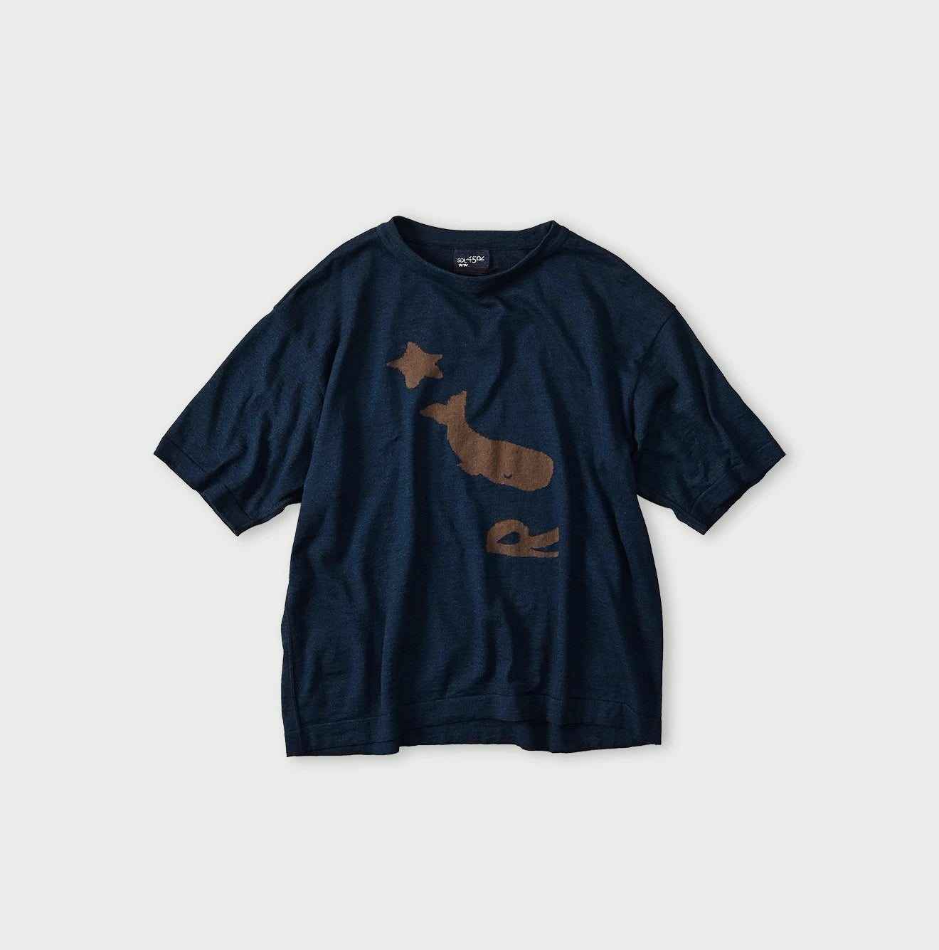 45R Indigo Pocoppiie Jacquard 908 T-shirt - Image 1