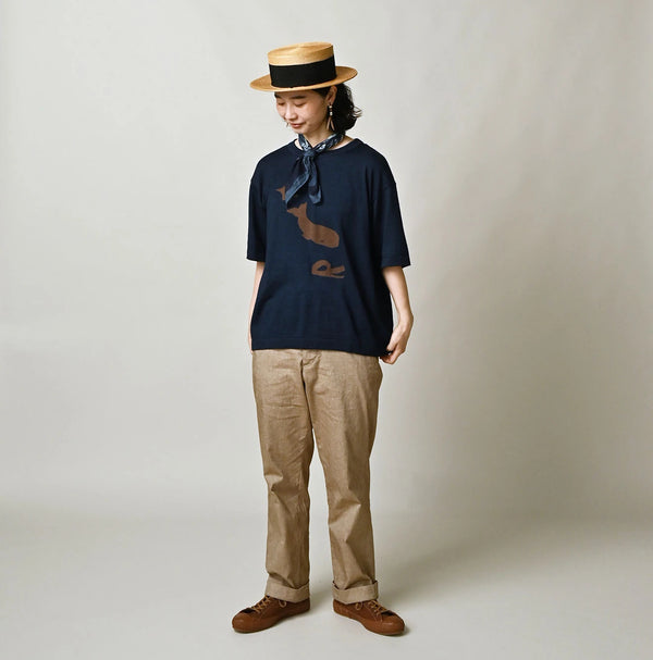 45R Indigo Pocoppiie Jacquard 908 T-shirt