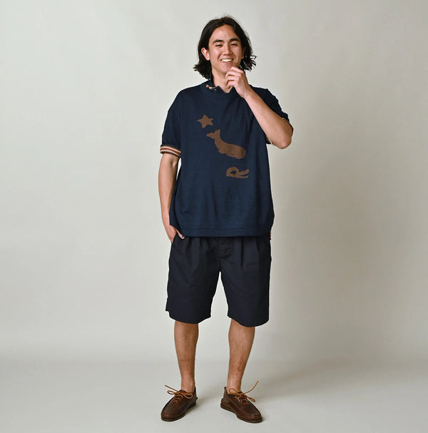 45R Indigo Pocoppiie Jacquard 908 T-shirt