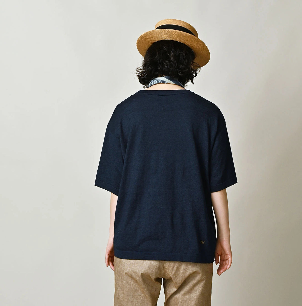 45R Indigo Pocoppiie Jacquard 908 T-shirt