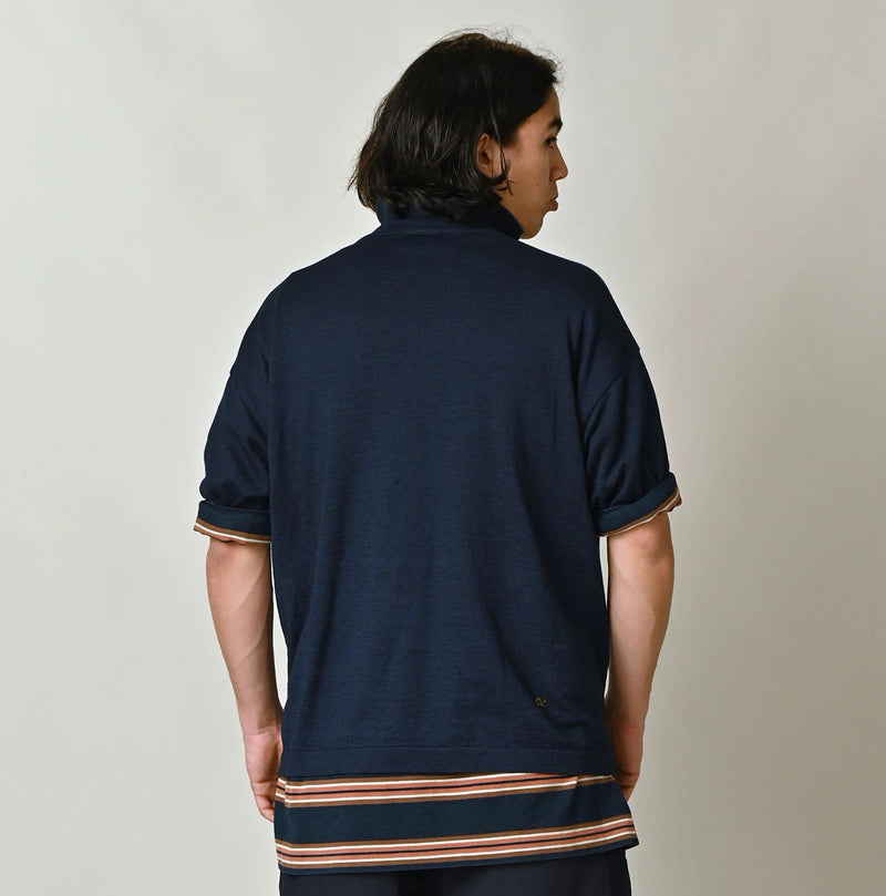 45R Indigo Pocoppiie Jacquard 908 T-shirt - Image 9