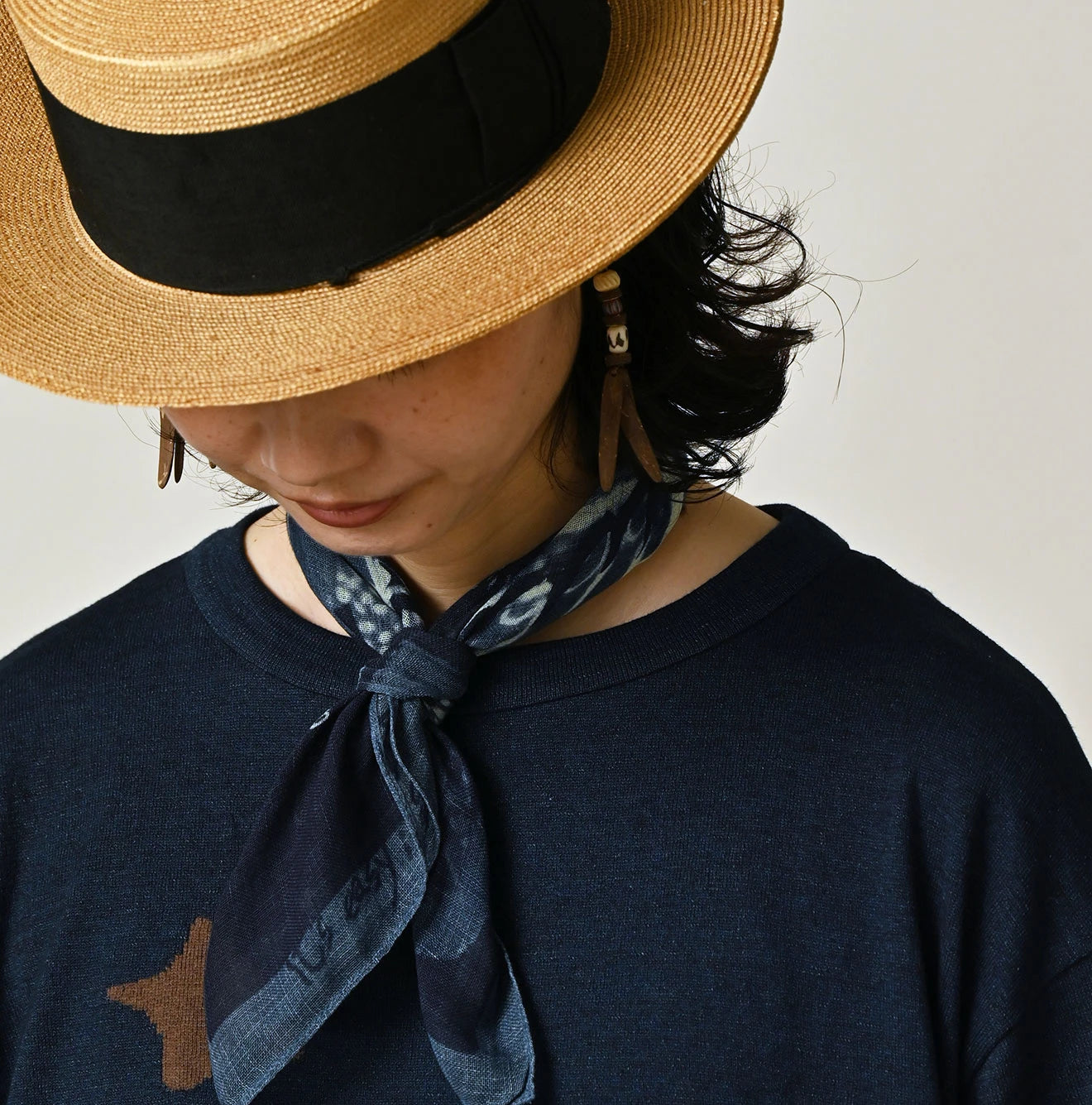 45R Indigo Pocoppiie Jacquard 908 T-shirt - Image 10