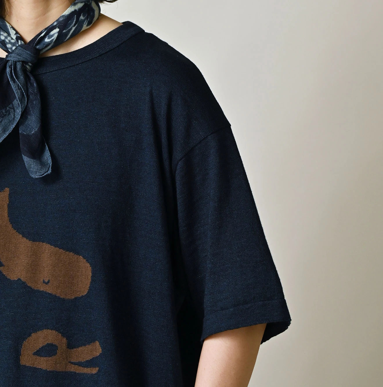 45R Indigo Pocoppiie Jacquard 908 T-shirt - Image 11
