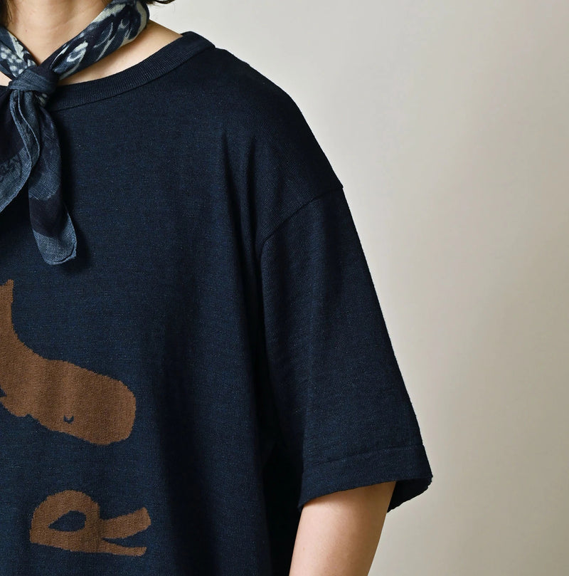 45R Indigo Pocoppiie Jacquard 908 T-shirt - Image 11