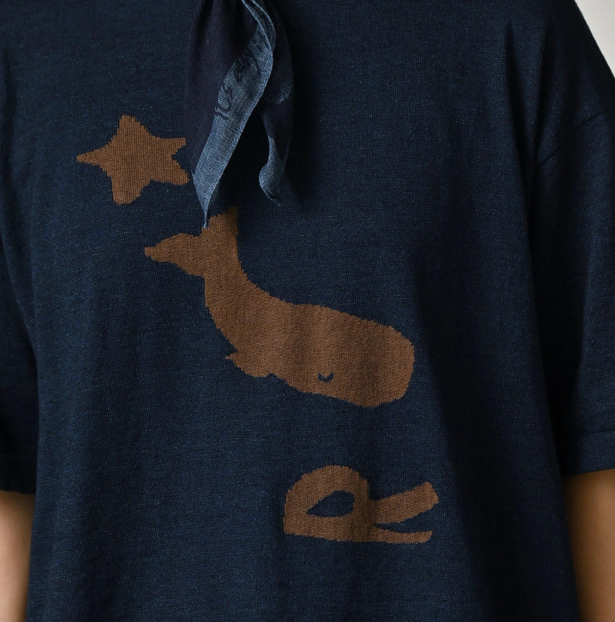 45R Indigo Pocoppiie Jacquard 908 T-shirt
