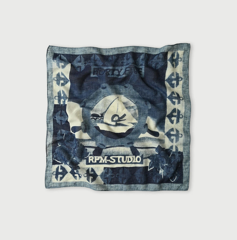 45R Indigo Gauze Summer Cruise Bandana - Image 1