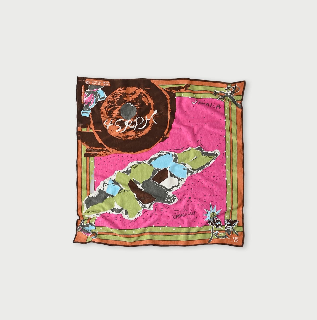 45R Tenjiku Jamaica Map Bandana