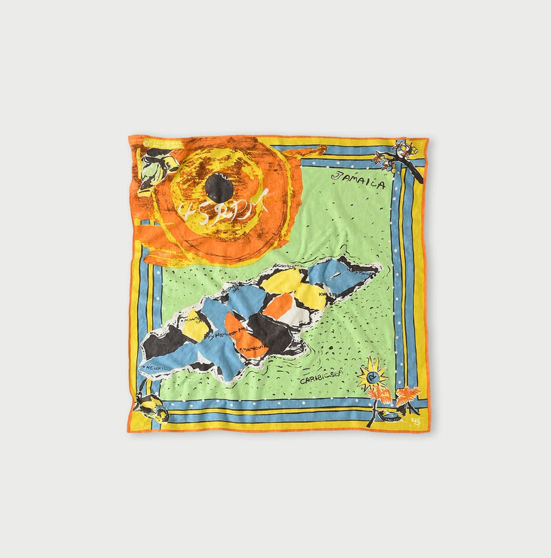 45R Tenjiku Jamaica Map Bandana