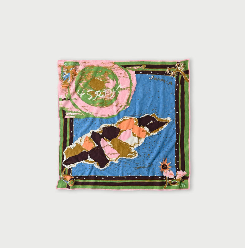 45R Tenjiku Jamaica Map Bandana