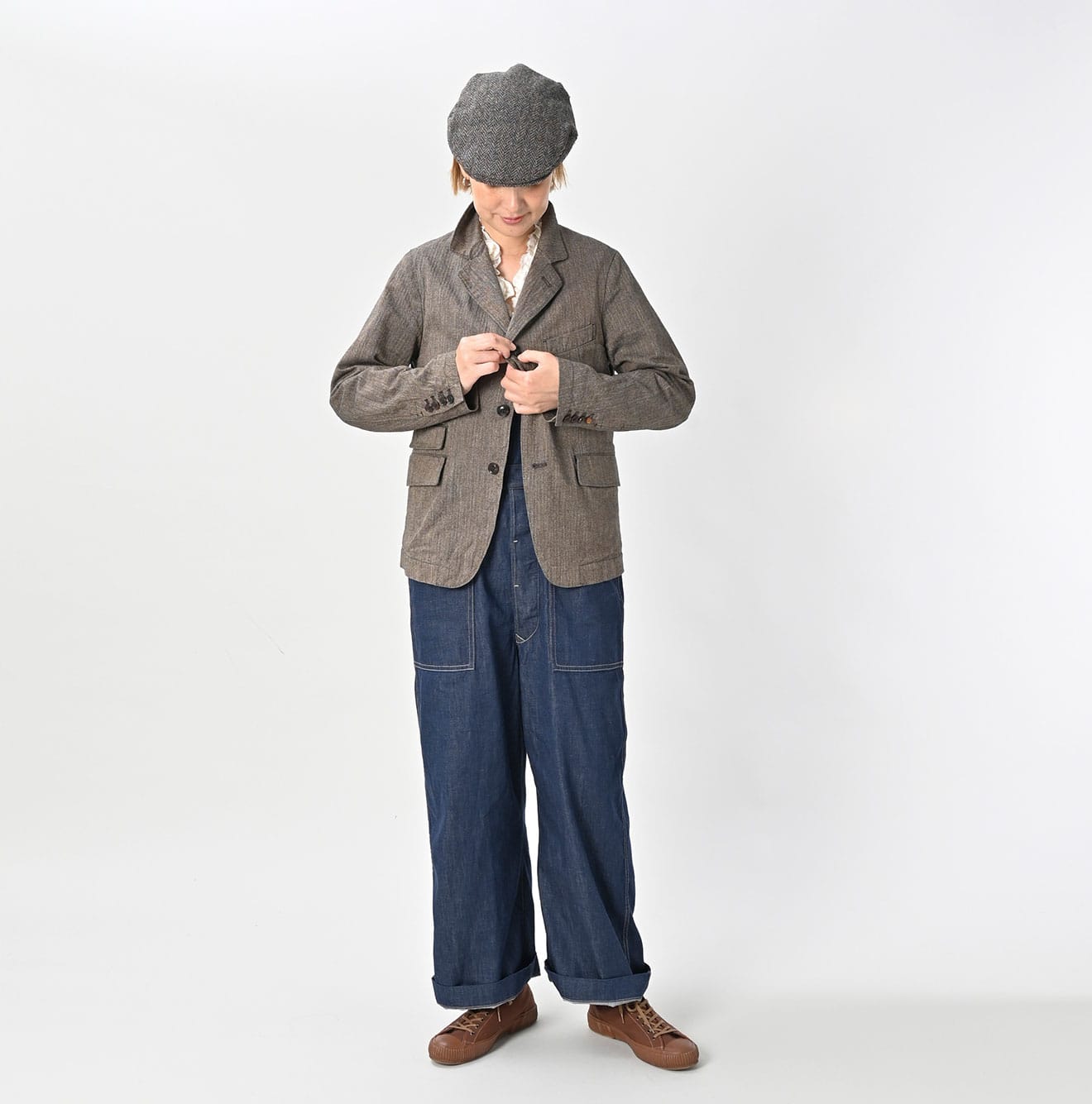 Indigo Herringbone Tweed 908 Notting Hill Jacket | 45R Official