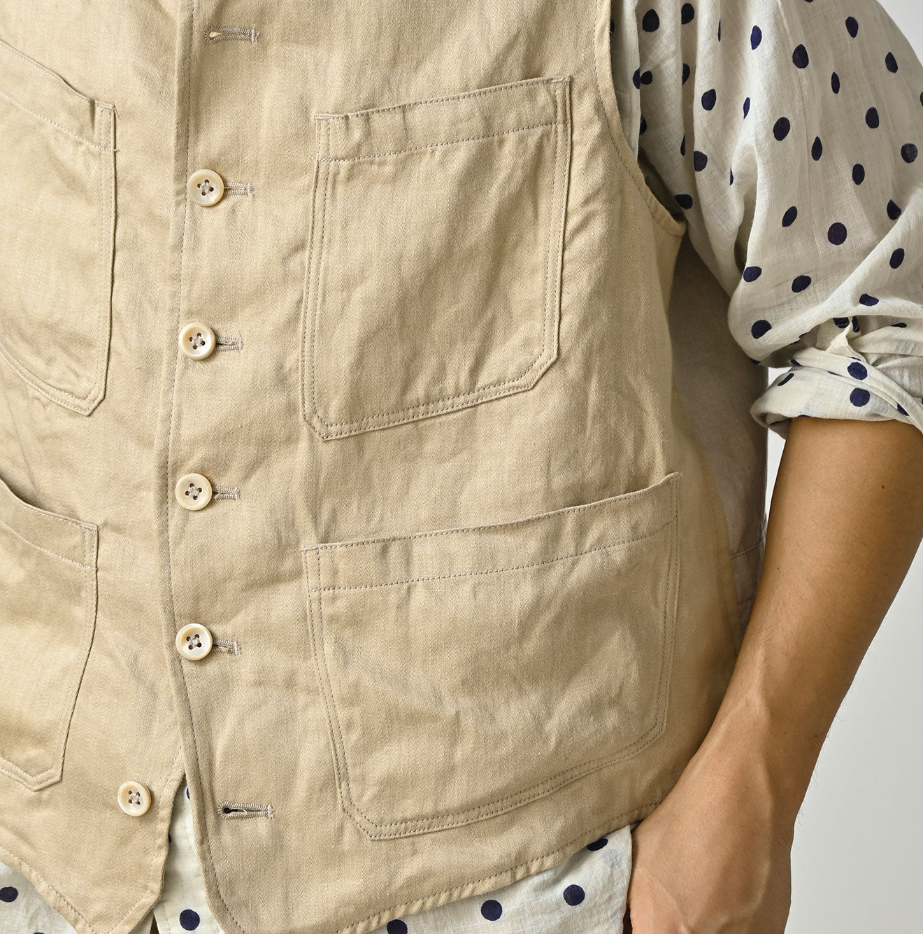 Linen Sateen 908 Vest - Image 11