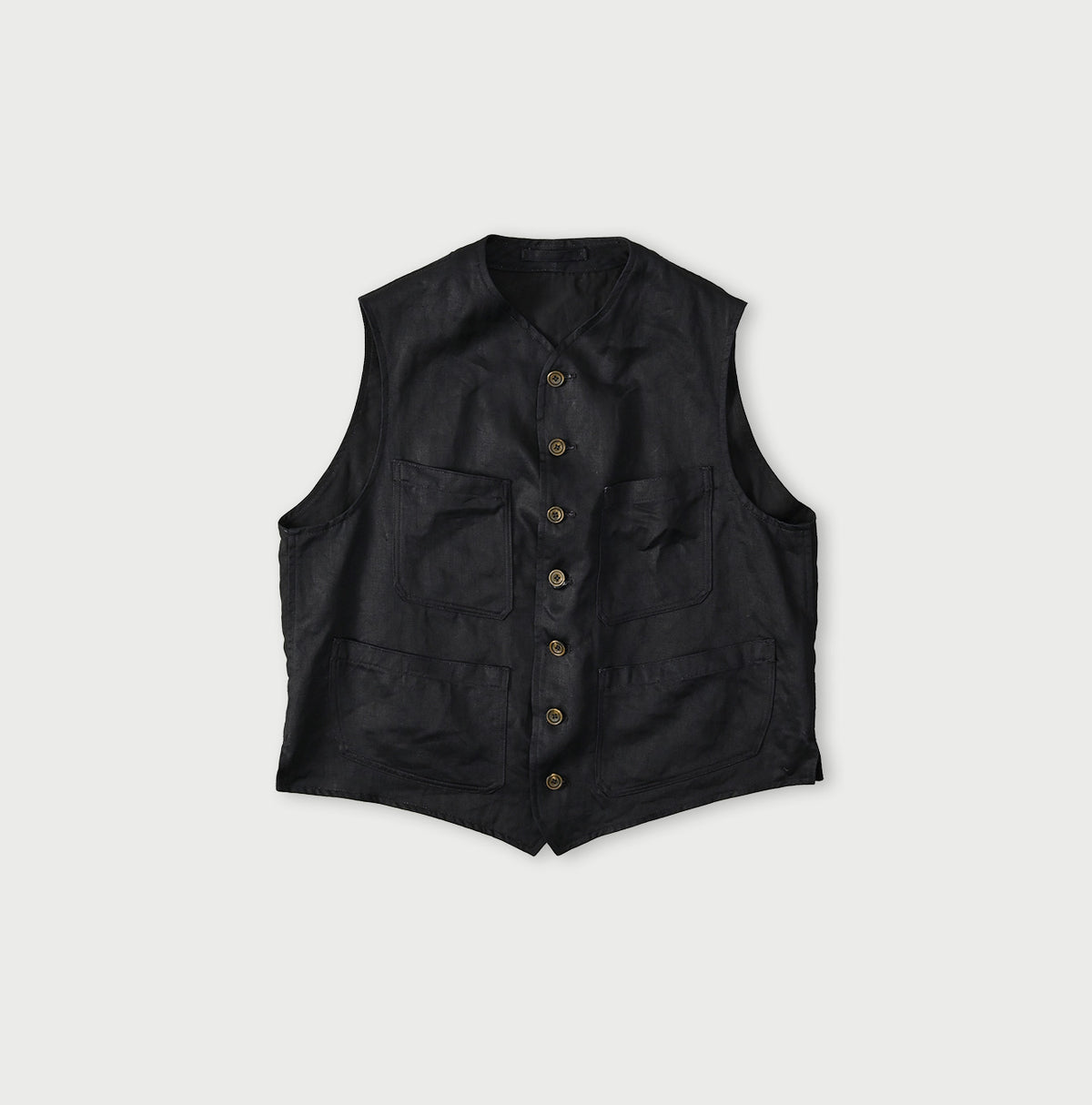 Indigo Linen Sateen 908 Vest
