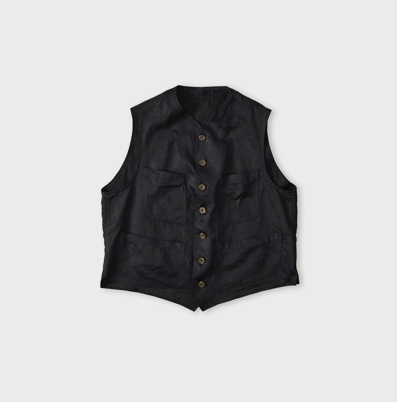 Indigo Linen Sateen 908 Vest - Image 1