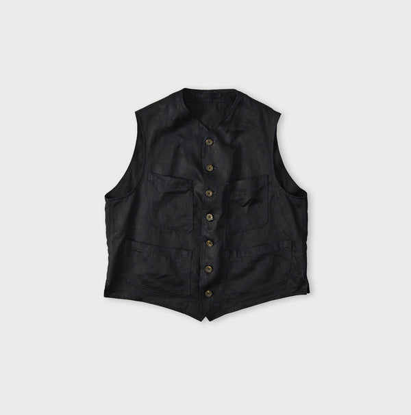 Indigo Linen Sateen 908 Vest