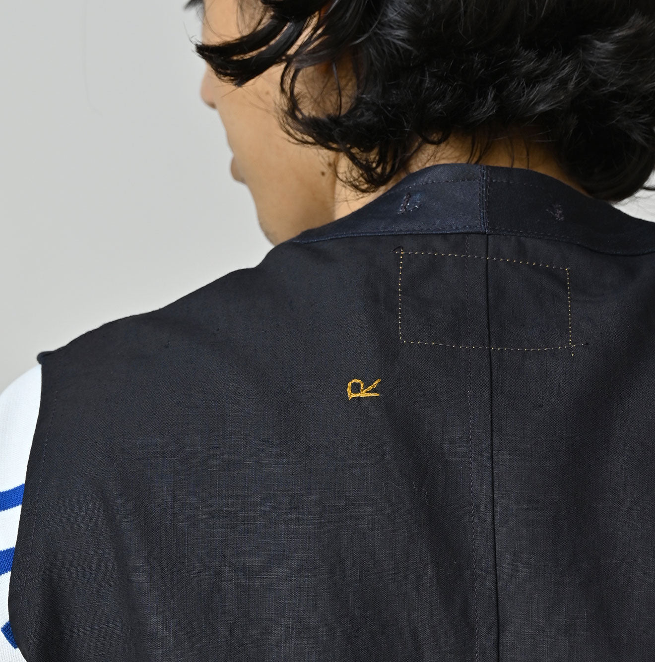 Indigo Linen Sateen 908 Vest - Image 13