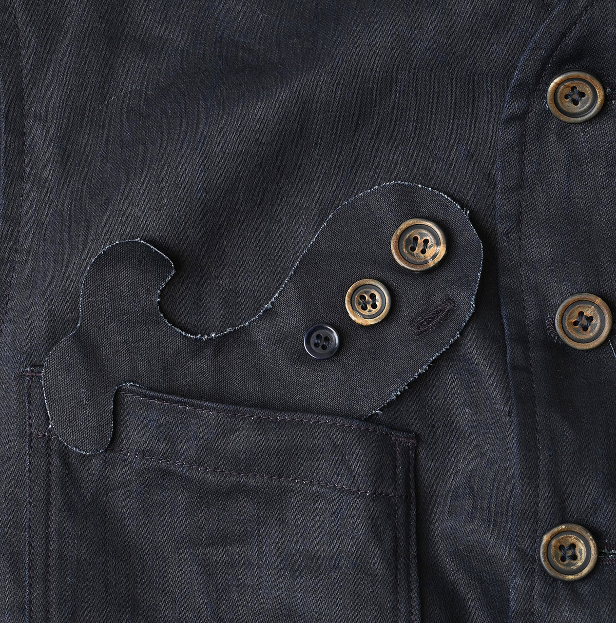Indigo Linen Sateen 908 Vest