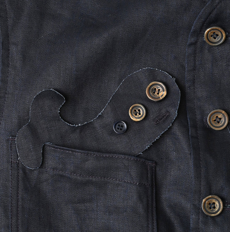 Indigo Linen Sateen 908 Vest - Image 24