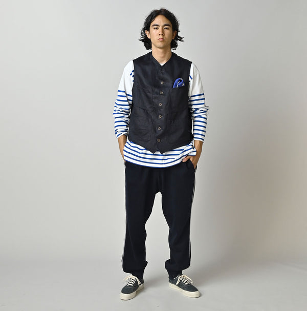 Indigo Linen Sateen 908 Vest