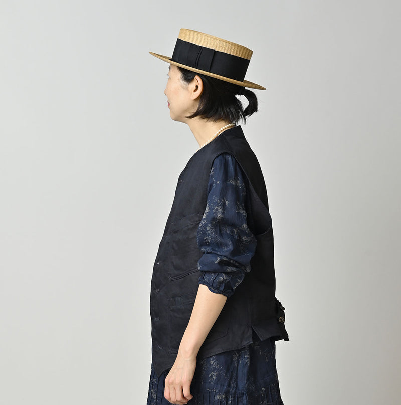 Indigo Linen Sateen 908 Vest - Image 5