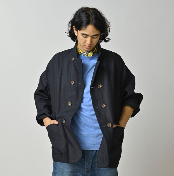 Indigo Linen Uma W-Jacket