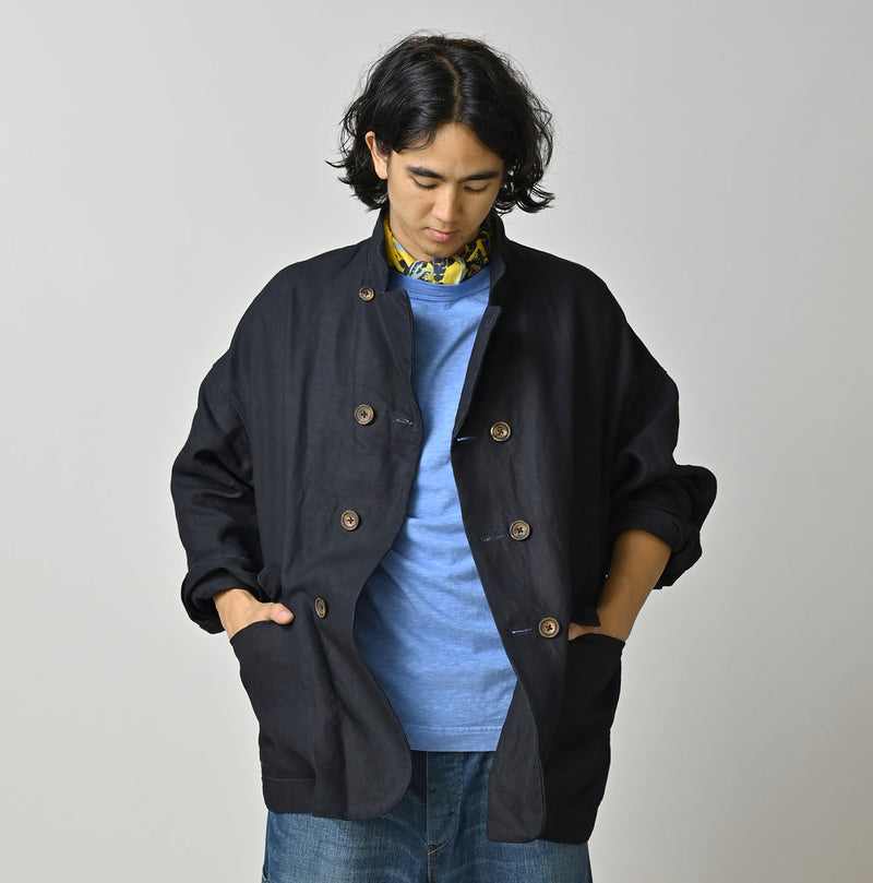 Indigo Linen Uma W-Jacket - Image 7