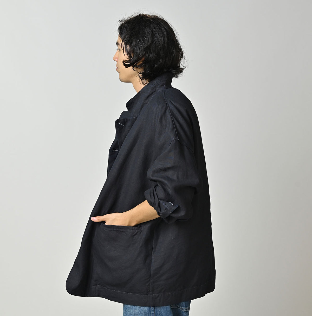 Indigo Linen Uma W-Jacket