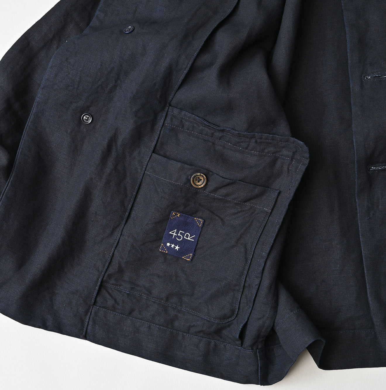Indigo Linen Uma W-Jacket