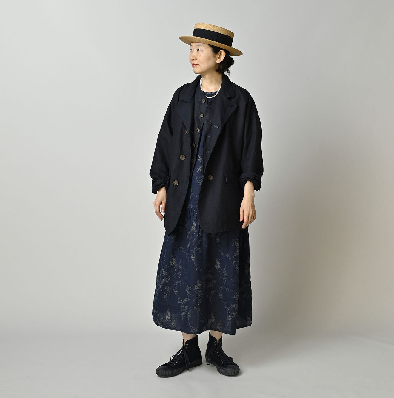Indigo Linen Uma W-Jacket - Image 2