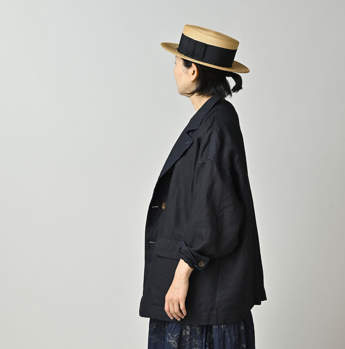 Indigo Linen Uma W-Jacket