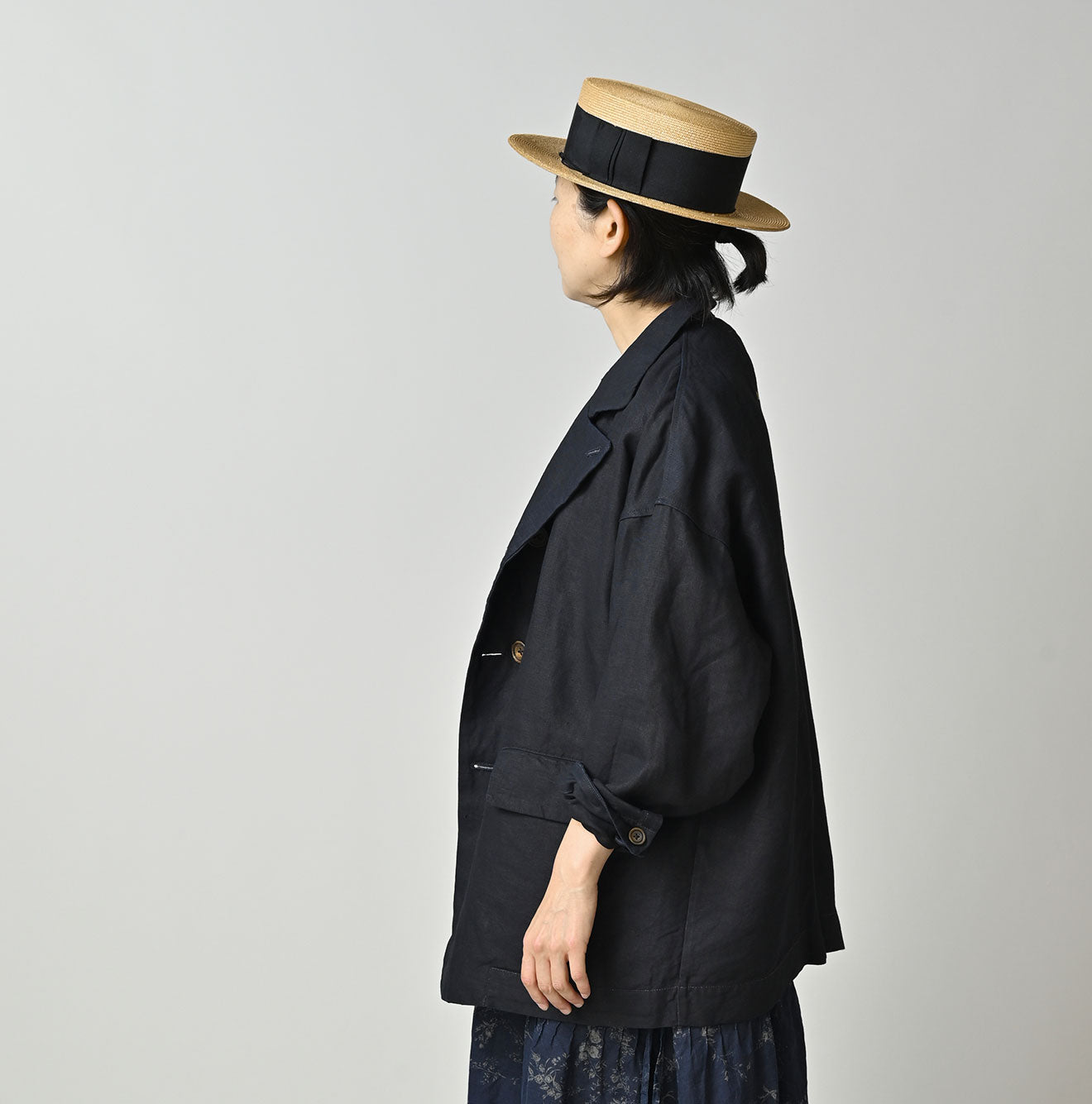 Indigo Linen Uma W-Jacket - Image 5