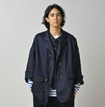 Indigo Linen Sateen Uma Jacket